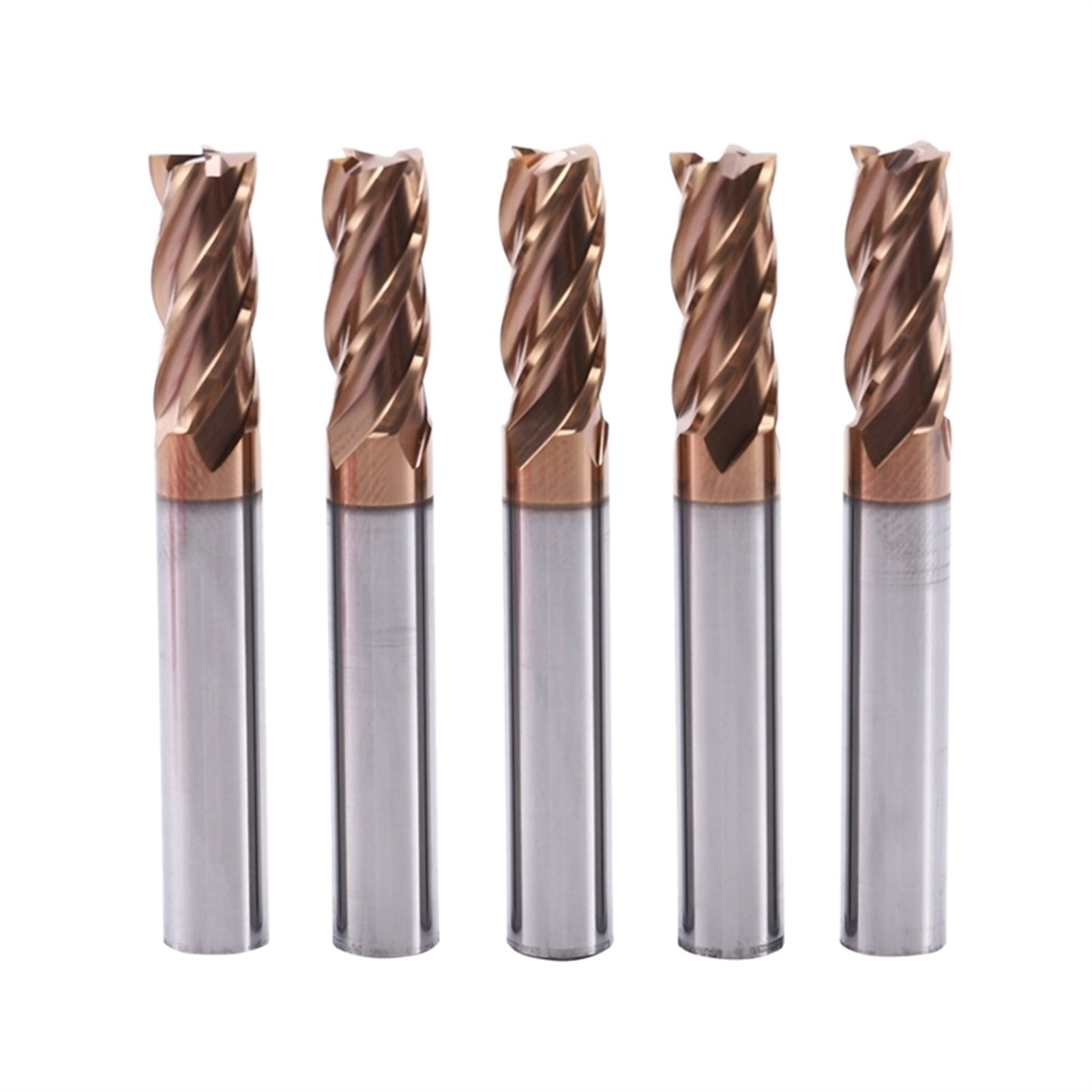 5pcs 8mm Solid Carbide End Mills Endmill 4 Flute Side Milling Slotting Face Mill