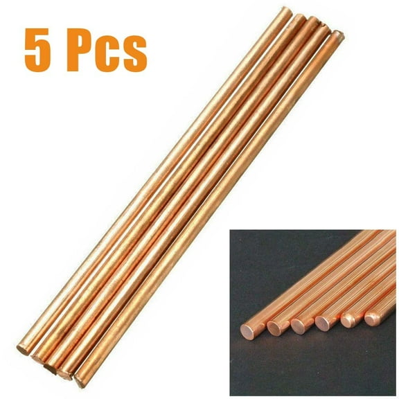 5pcs 99.9% Pure Coppers Cu Metal Rods Cylinder Diameter 4mm, Length 100mm
