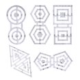 thumbnail image 1 of 5pcs Acrylic Ruler made Quilt Templates Patch Ruler Tool, 1 of 6