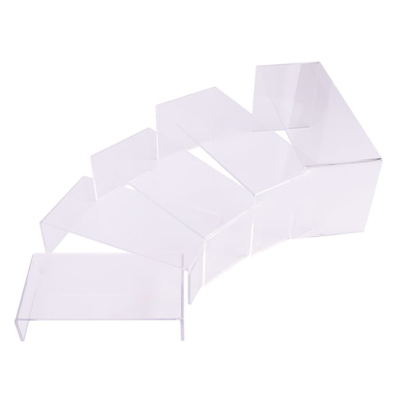 5pcs Acrylic Shoe Holder U Shape Display Stand Transparent Shoes Rack Shelf for Counter Exhibition (Large, 5 Sizes)