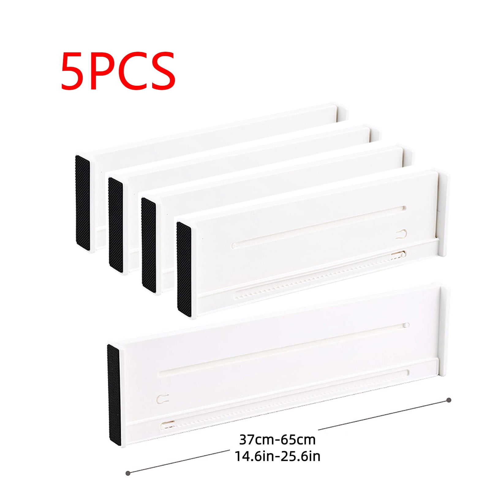 5pcs Adjustable Expandable Drawer Dividers - Fits 15-26in Drawers ...