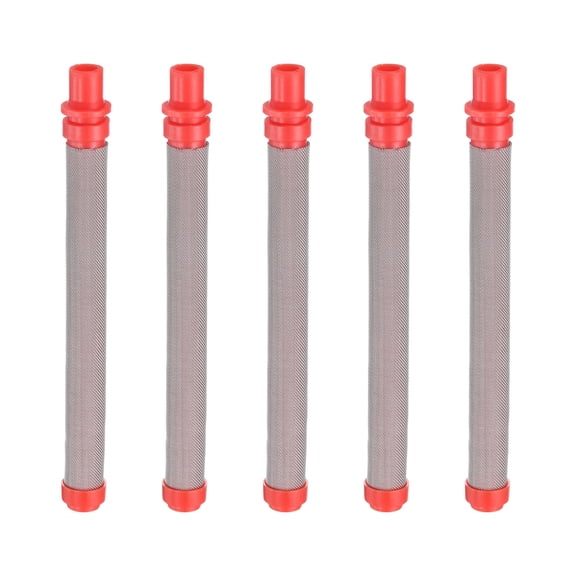 5pcs Airless Spray Gun Filter, Replacement High-Pressure Gun Screen Filters Paint Filter, Red