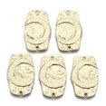 thumbnail image 1 of 5pcs Alloy Links Connectors Rectangle with Moon Cadmium Free & Nickel Free & Lead Free Real 16K golden Plated 29x18.5x2mm Hole: 1.8mm, 1 of 2