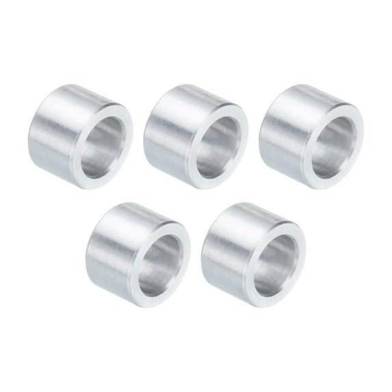 5pcs Aluminum Spacer 1/2" Bore x 3/4" OD x 1/2" Length Screw Standoff Bushing Round Metal Spacer