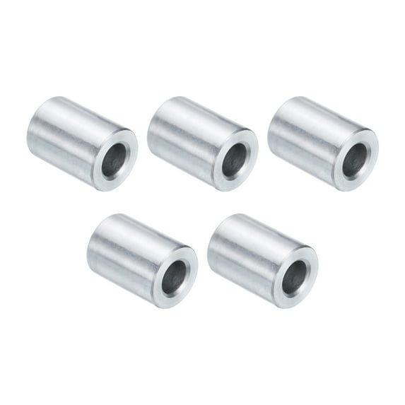 5pcs Aluminum Spacer 1/4" Bore x 1/2" OD x 5/8" Length Screw Standoff Bushing Round Metal Spacer