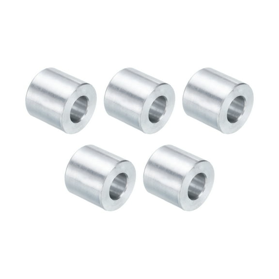 5pcs Aluminum Spacer 3/8" Bore x 3/4" OD x 5/8" Length Screw Standoff Bushing Round Metal Spacer