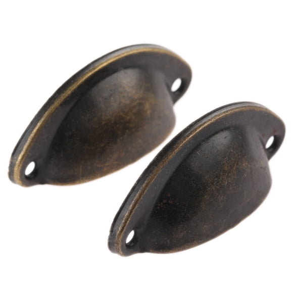 5pcs Antique Furniture Kitchen Drawer Cabinet Door Knobs Cupboard Antique Brass Shell Pull Handles Furniture Hardware with Screw