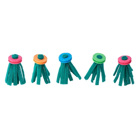 5pcs Aquarium Spawning Mop Floating Sponge Egg Collector Lightweight Sponge Material Random Color Compact Size for Fish Fry Breeding Aquarium Farming Filtration