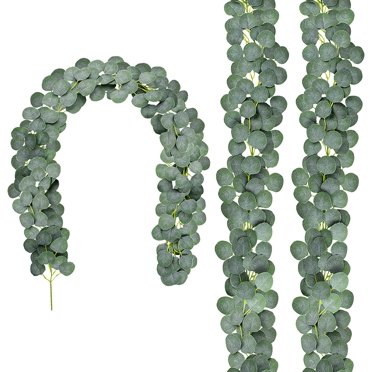 Fake Eucalyptus Garland Vine – 6ft Artificial Greenery Leaf Plant For Home Wedding Decor
