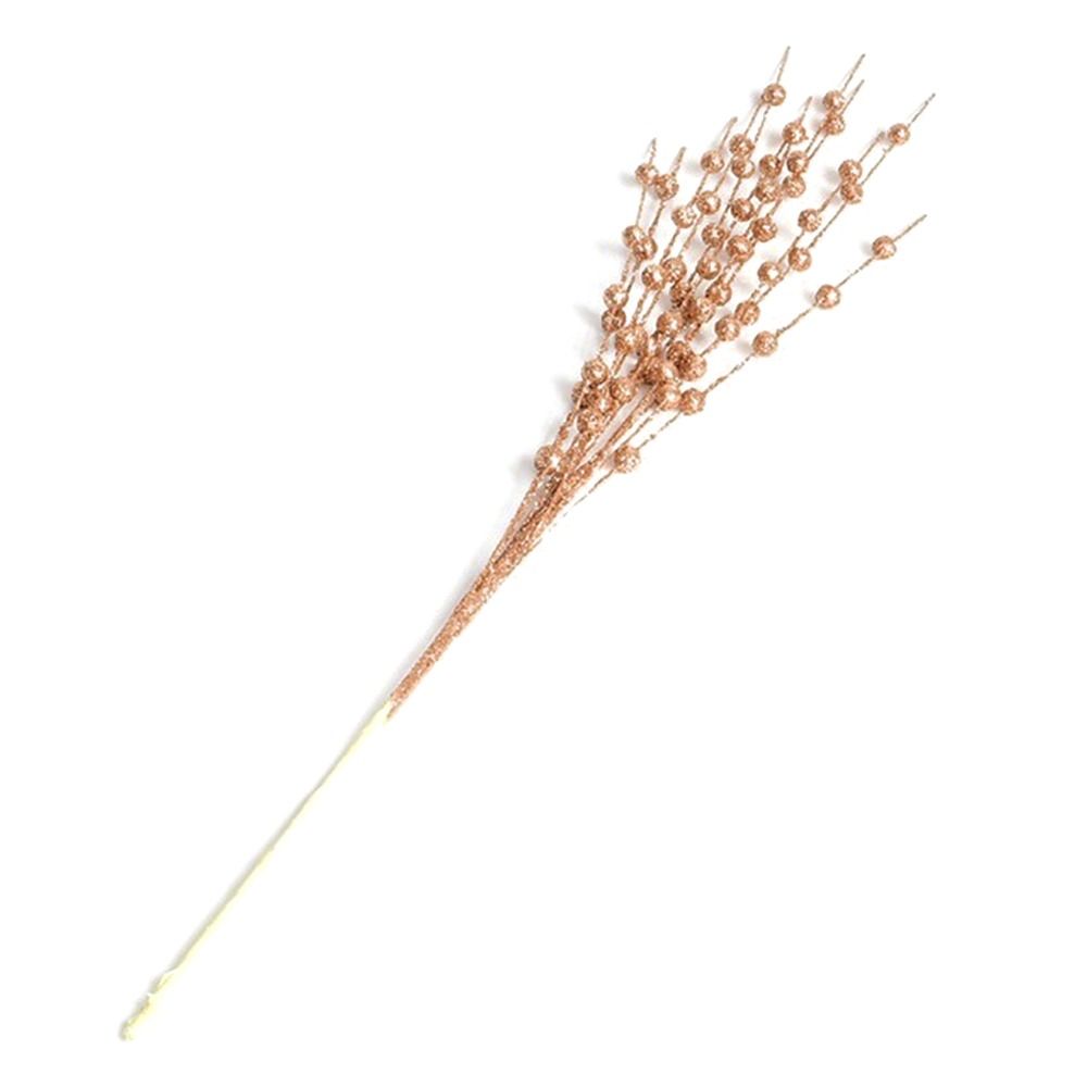 5pcs Artificial Glittery Twigs Branches DIY Xmas Tree Decor Bead Sticks