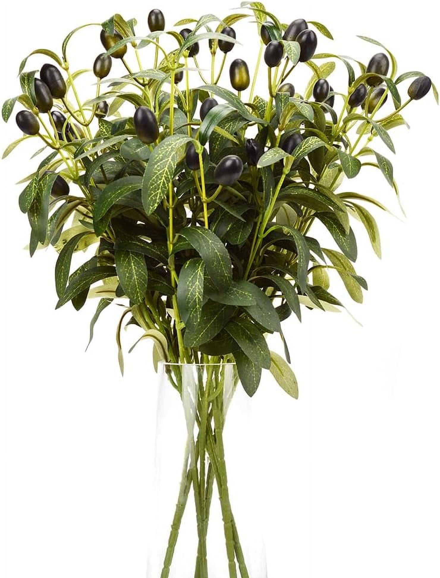 5pcs Artificial Olive Branches for Vases Decoration Plants 18 Inch Faux