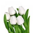 thumbnail image 1 of 5pcs Artificial Tulips Real Touch Fake Flowers Artificial Tulips Flowers Arrangement Bouquet for Home Room Office Wedding Party, 1 of 7