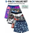 thumbnail image 1 of 5pcs Athletic Shorts, Quick-Dry Knit Polyester, Solid Color, Loose Fit with Elastic Waist And Drawstring, Pockets, Sports Running Training Shorts, Shorts, Perfect for Outdoor,, 1 of 5