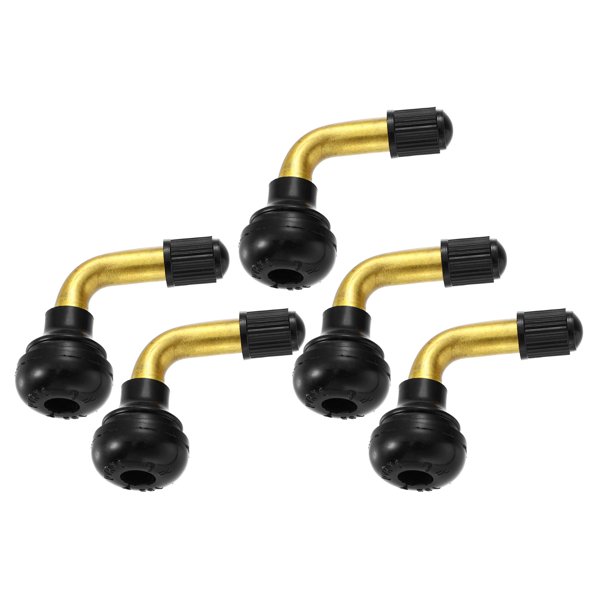 Jeu De 12 Valves De Pneu Universelles ABSOPRO - Tiges PVR50, PVR60, PVR70 En Acier Inoxydable, Finition Or