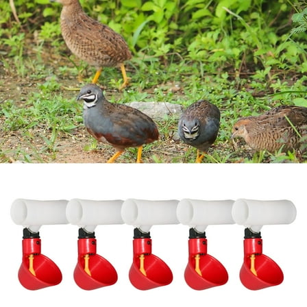 5pcs Automatic Poultry Watering Drinker Cups Waterer Chicks Chicken Hen Duck Quail Automatic Chicken Waterer Bowl , 10x7.3cm