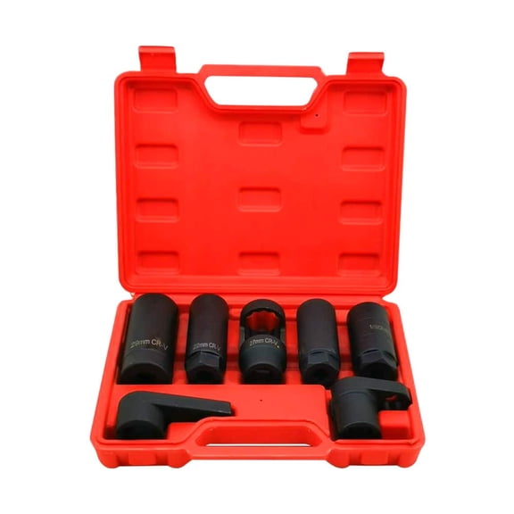 5pcs Automotive Oxygen Sensor Socket Removal Tool Wrench and Thread Chaser Set