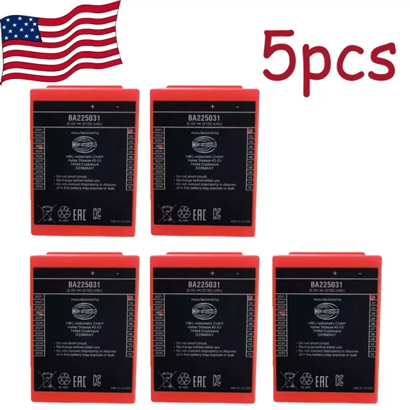 5pcs BA225031 2100mAh 6V Rechargeable Battery for HBC Wireless Romote Control US