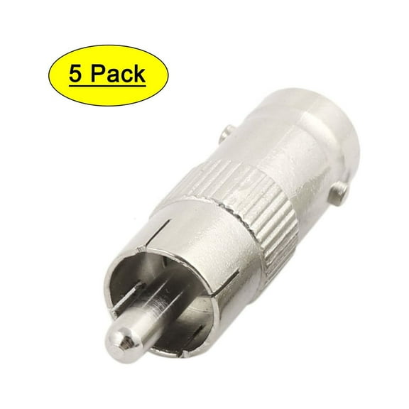 5pcs BNC Female Jack to RCA Male Adapter Connector for CCTV Security Camera