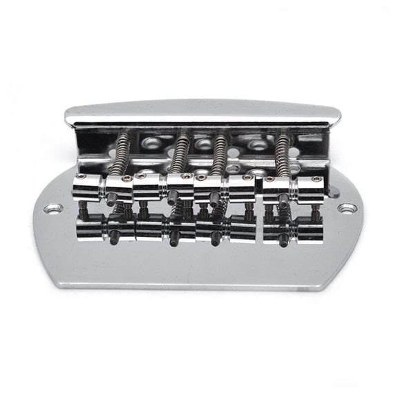 5pcs Bass Bridge Heavy 4 String Curved Bass Guitar Bridge For Electric Bass Chrome