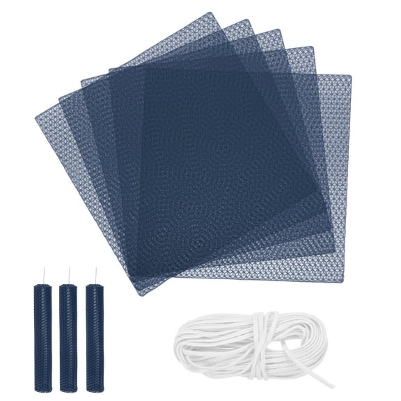 5pcs Beeswax Candle Making Kit, 8"x8" Dark Blue Beeswax Sheet with 1pcs Wick