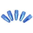 thumbnail image 1 of 5pcs Bicycle Presta High Aluminium Pressure Valve Caps Dust Covers (Blue), 1 of 8