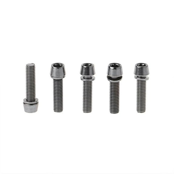 5pcs Bicycle Screw M5x20mm / M6x20mm With Spacer Stem Riser Parts MTB Road Bike