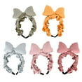 thumbnail image 1 of 5pcs Big Bowknot Hair Band Soft Cloth Cute Headbands for Women Washing Face Make Up Cosplay, 1 of 5