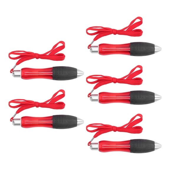 5pcs Big Fat Weighted Pens, Ergonomic Wide Grip Ballpoint Pens for Tremor Control, Arthritis Assistance, Red Body