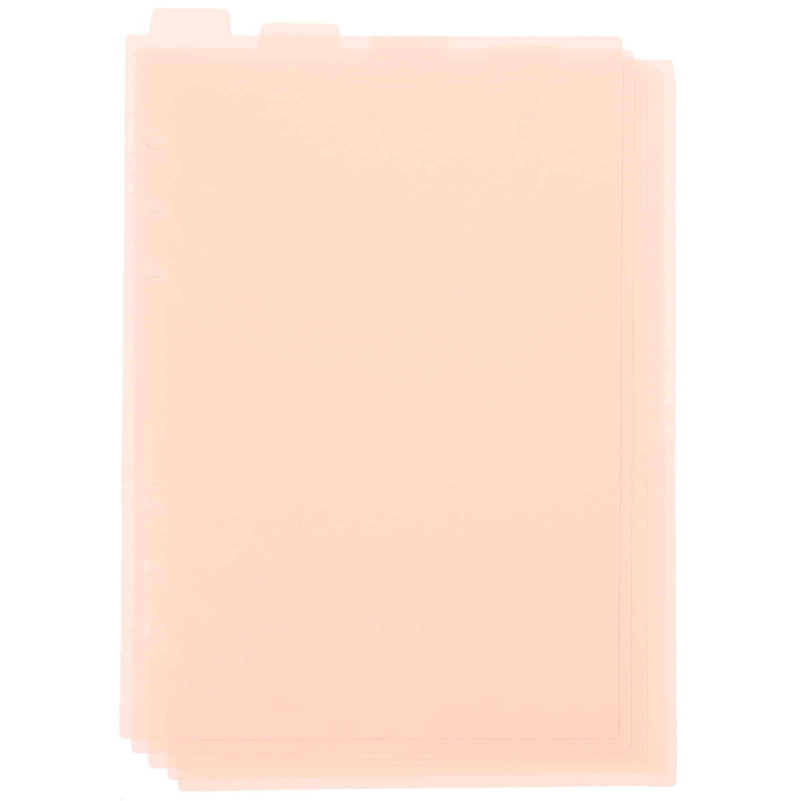 5pcs Binder Dividers with Tabs Office Paper Sheet Protectors 6hole