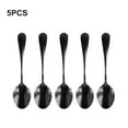 thumbnail image 1 of 5pcs Black Coffee Spoons, Stainless Steel Small Mini Spoons, Tiny Spoon Set For Parties, Wedding, 1 of 8