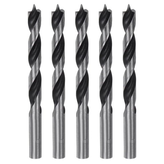5pcs Brad Point Drill Bits 10mm Precise Cutting with Brad Point Tip for Woods, Plastic, Rubber