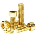 thumbnail image 1 of (5pcs) Brass Cup Head Socket Head Cap Screw Fastener, M4x25mm, 1 of 5
