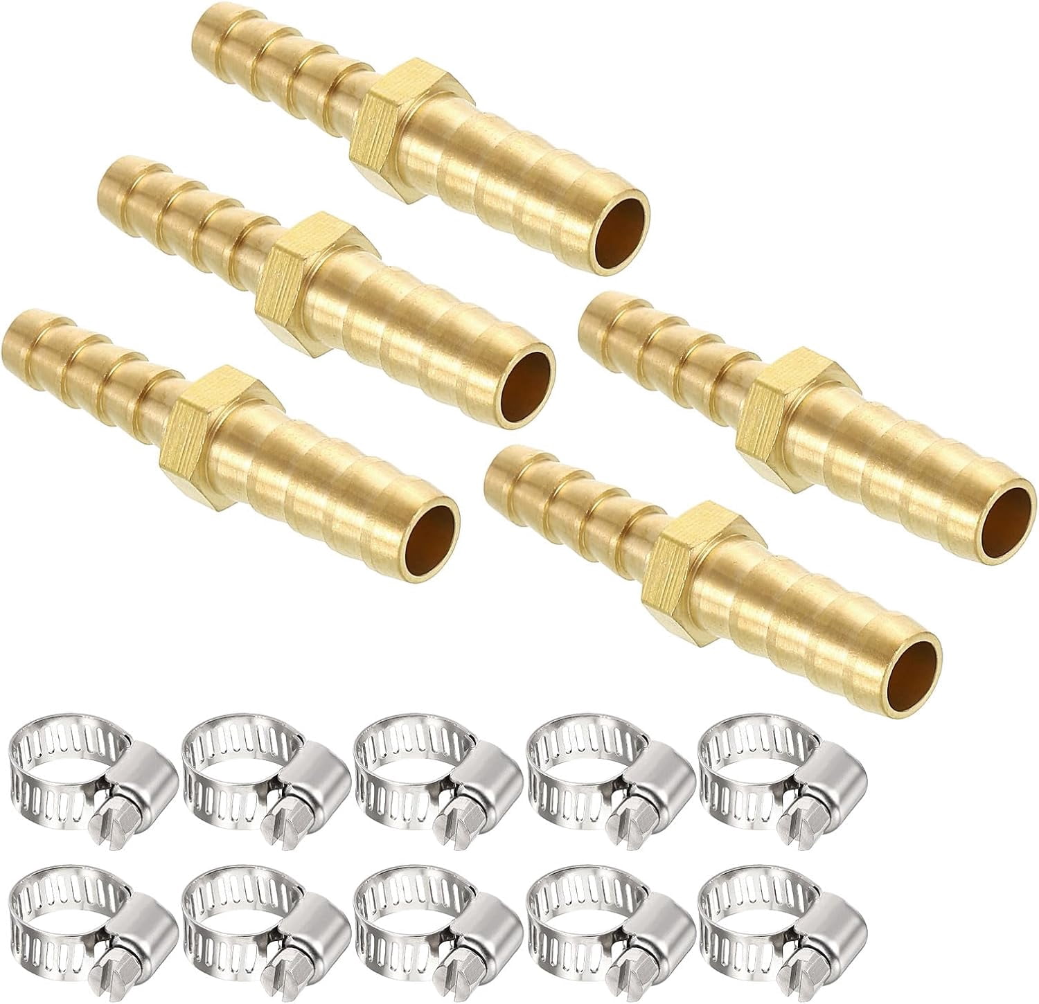 Barb Style 5pcs Brass Hose Barb Fittings 5/16