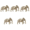 thumbnail image 1 of 5pcs Brass Metal Animal Statue Mini Ornament Mascot Statue Elephant Figure, 1 of 8