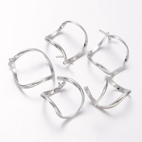 5pcs Brass Pinch Bails Ice Pick Nickel Free 20~22x12~14mm