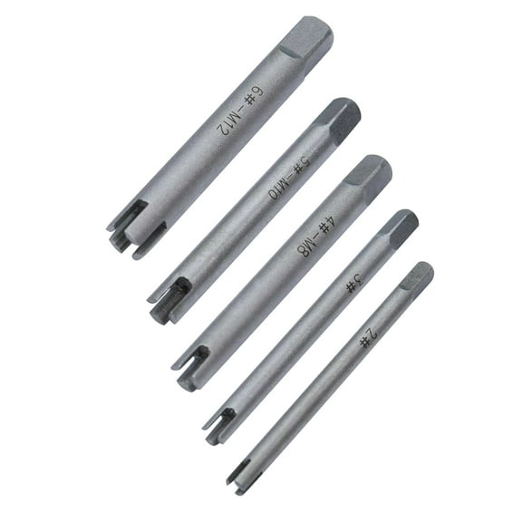 5pcs Broken Tap Extractor Removal Tool Set Easily Remove Rusted Fasteners for All Types