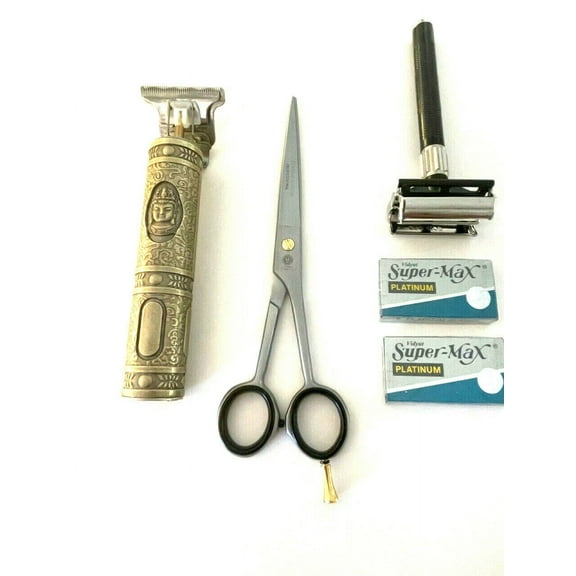 5pcs Buddha Cordless Hair Styler Trimming + Barber Shears Complete