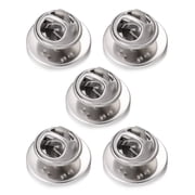 5pcs Butterfly Pin Backs and Tie Tacks for Securing Lapel Pins Stainless Steel Secure Pin Clutches Brooch Backings
