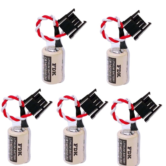 5pcs CR14250SE battery For FDK CR14250SE 1/2AA Battery with 3P Plug For 1747-BA PLC US