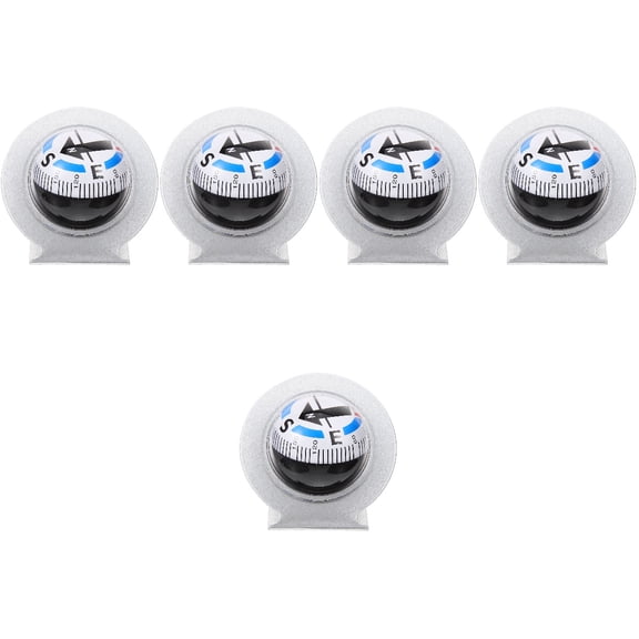 5pcs  Car Compass Ball Shaped Compass Dashboard Vehicle Compass Supply Automotive Car Compass