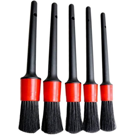 5pcs Car Detailing Brush Auto Cleaning Set Dashboard Air Outlet Clean Tools Wheels Engine Emblems Wash Accessories