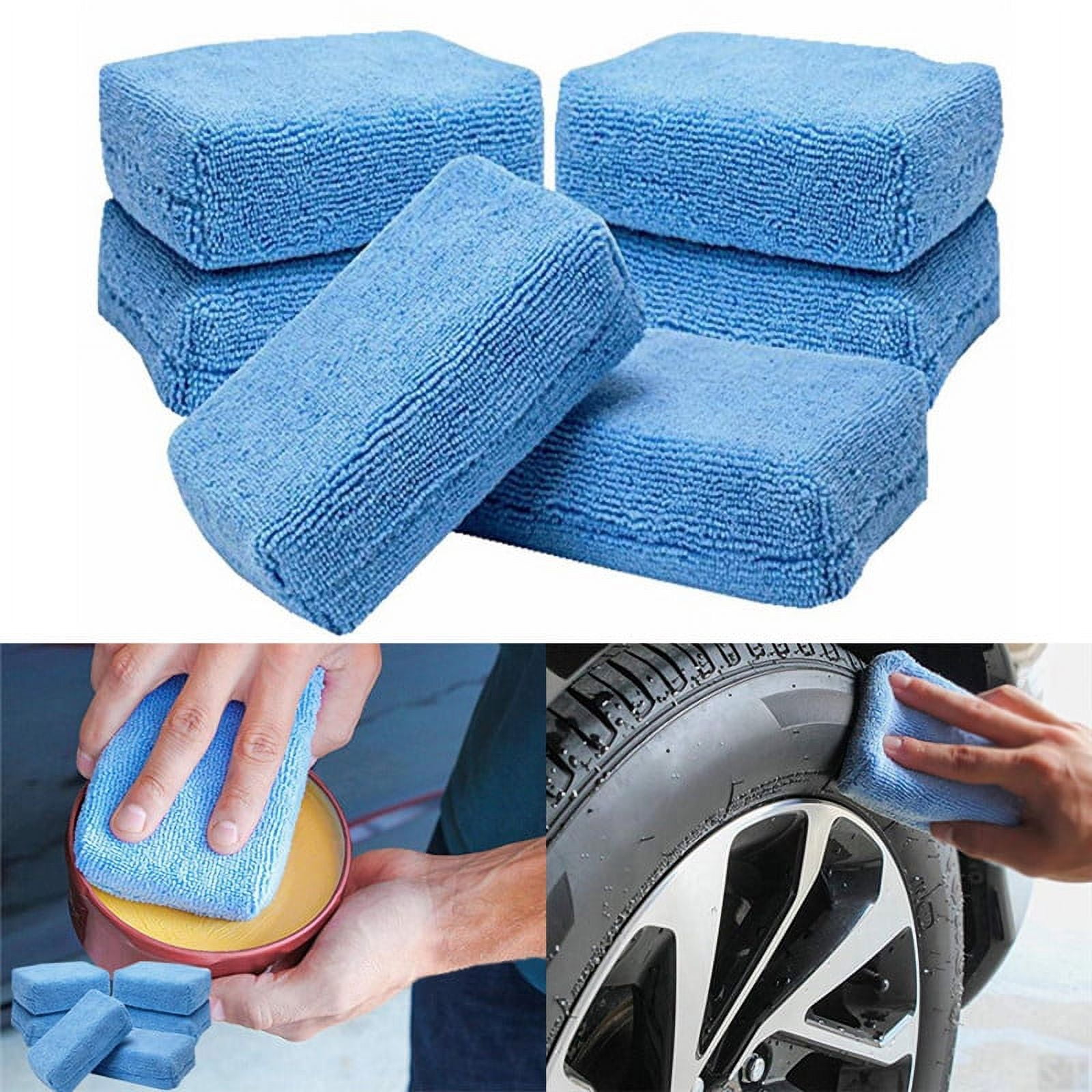 5pcs Car Microfiber Applicators Sponges Cloths Microfibre Hand Wax