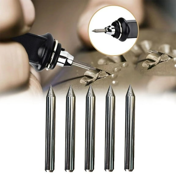 5pcs Carbide Engraving Bit Set Engraver Bits Metal Jade Glass Plastic Engraving