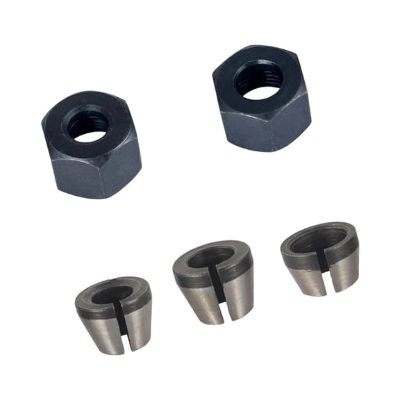 5pcs Carbon Steel Collet Chucks Set with Nut for Routers Bit Shank Adapter in Engraving Machines Fit 6mm and 8mm