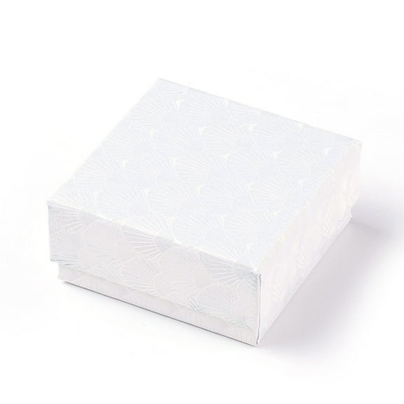 5pcs Cardboard box Square White 7.5x7.5x3.5cm