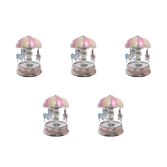 5pcs Carousel Music Box Rotate LED Light Luminous Rotation - Purple