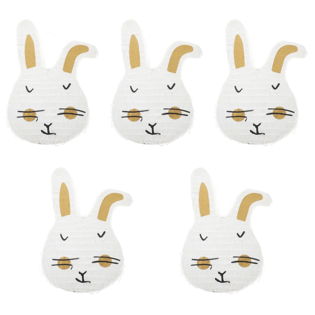 5pcs Cartoon Rabbit Head Pinata Easter Themed Party Game Prop Children Pinata Toy