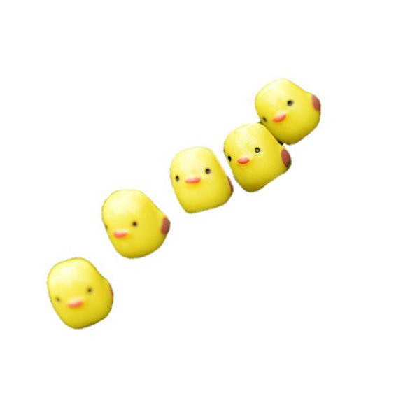 5pcs Cartoon Yellow Chick Decorative Miniature Figurines for Garden Landscape Potted Plant and Craft Projects Decors