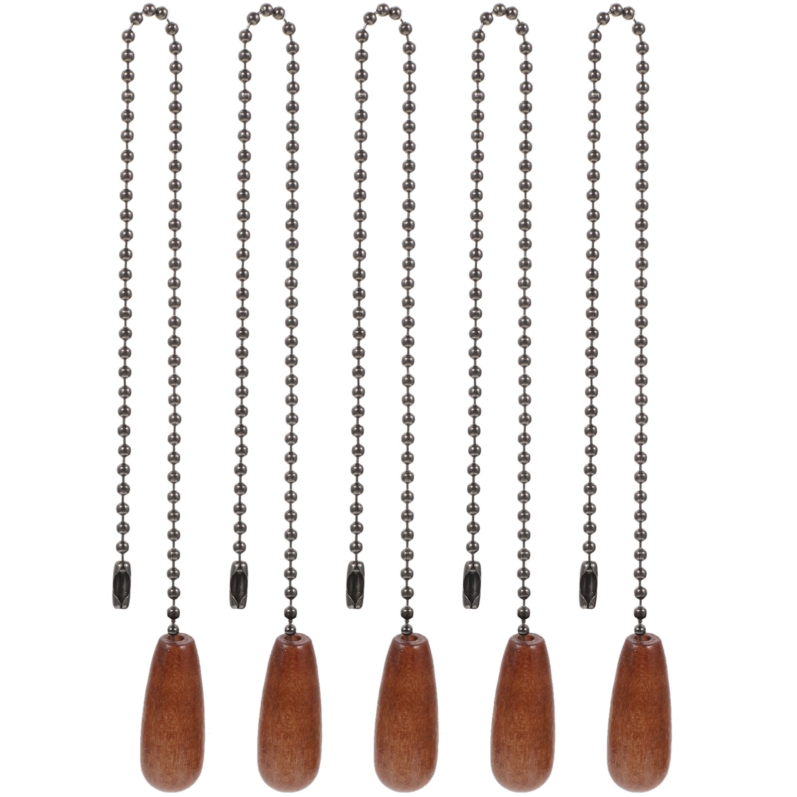 5pcs Ceiling Fan Pull Chain Wooden Pendant Beaded Fan Chain Bedside Lamp Chain