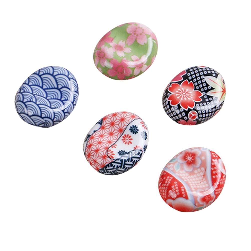 5pcs Ceramic Chopsticks Rest Japanese Style Sakura Chopsticks Pillow